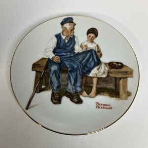 NORMAN ROCKWELL 1982 Collector's Plate "THE LIGHTHOUSE KEEPER'S" DAUGHTER LTD